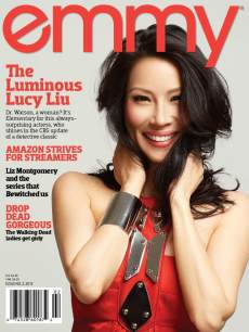 Lucy Liu on the cover of Emmy magazine (April 2013)
