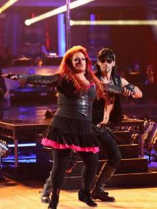 Wynonna Judd and Tony Dovolani rock out during prom night, Week 3, ‘Dancing with the Stars,’ Season 16, April 1, 2013