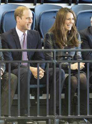 Prince William, Earl of Strathearn and Catherine, Countess of Strathearn visit The Emirates Arena on April 4, 2013