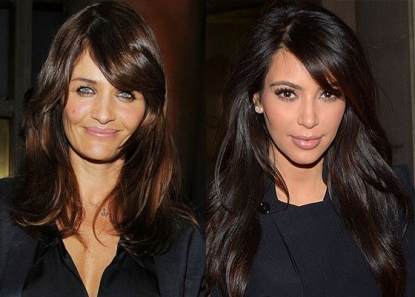 Helena Christensen, Kim Kardashian
