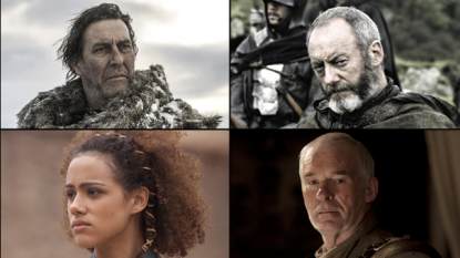 ‘Game of Thrones’ characters Mance Rayder, Davos Seaworth, Missandei, Ser Barristan Selmy