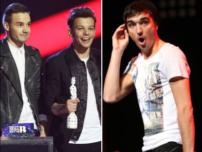 One Direction’s Louis Tomlinson and Liam Payne / The Wanted’s Tom Parker