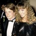 Michael J. Fox and Tracy Pollan at the 43rd Annual Golden Globe Awards, Jan. 24, 1986