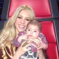 Shakira and son Milan on ‘The Voice’ set on April 11, 2013