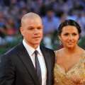 Matt Damon and wife Luciana arrive for the screening of ‘Contagion’ during the 68th Venice International Film Festival on September 3, 2011