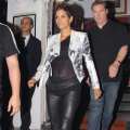 Wednesday April 10, 2013. Halle Berry leaves the Antiquarius restaurant in Leblon, Rio de Janeiro.