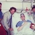 Bradley Cooper seen with Boston Marathon bombing victim Jeffrey Bauman, Jr. and New England Patriots wide receiver Julian Edelman