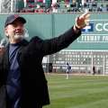 Neil Diamond sings ‘Sweet Caroline’ during a game between the Kansas City Royals and Boston Red Sox in the 8th inning at Fenway Park in Boston on April 20, 2013