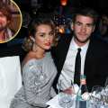 Miley Cyrus & Liam Hemsworth, inset: Billy Ray Cyrus