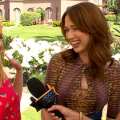 Angela Kinsey and Ellie Kemper speak with AccessHollywood.com’s Laura Saltman, April 2013
