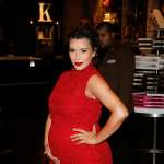 Red hot mama! Kim Kardashian arrives at the Kardashian Khaos store at The Mirage Hotel & Casino in Las Vegas on April 13, 2013 