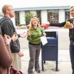 Jane Lynch promoting belVita Breakfast Biscuits on stretts of LA 4/15/13