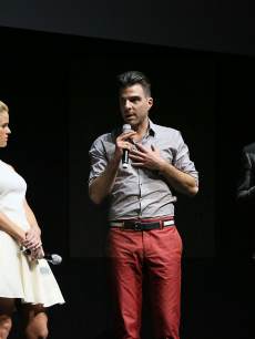 ‘Star Trek Into Darkness’ stars John Cho, Alice Eve, Zachary Quinto and Chris Pine onstage at CinemaCon 2013 Off and Running: Gala Opening Night Presentation by Paramount Pictures at Caesars Palace on April 15, 2013 in Las Vegas