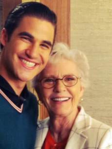 Ryan Murphy’s Twitter photo of Darren Criss and Patty Duke, April 18, 2013