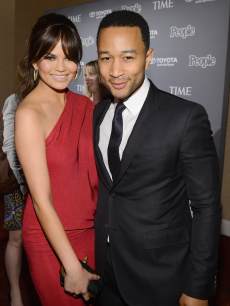 Chrissy Teigen and John Legend attend the PEOPLE/TIME Party On The Eve Of The White House Correspondents’ Dinner in Washington, DC on April 26, 2013 