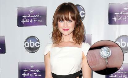 Alexis Bledel and engagement ring
