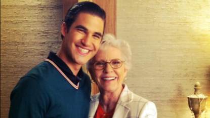 Ryan Murphy’s Twitter photo of Darren Criss and Patty Duke, April 18, 2013