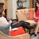 Olga Kurylenko stops by Access Hollywood Live on April 11, 2013
