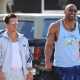 Mark Wahlberg and Dwayne ‘The Rock’ Johnson are sighted on the set of ‘Pain And Gain’ on April 4, 2012 in Miami