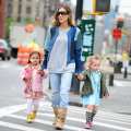 Sarah Jessica Parker is seen with daughters Tabitha and Marion in the West Village on April 30, 2013 in New York City
