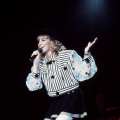 Teen pop queen Debbie Gibson performs on stage in the 1980s