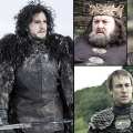 AccessHollywood.com’s guide to Episode 306: Ygritte and Jon Snow (left), The late King Robert who was the father of Gendry (top right), Edmure (bottom right)