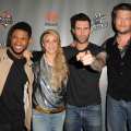 Usher, Shakira, Adam Levine and Blake Shelton arrive at the NBC’s ‘The Voice’ Season 4 Premiere at House of Blues Sunset Strip on May 8, 2013 in West Hollywood, Calif.