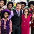 The boys from Motown Musical join Billy Bush and Kit Hoover on Access Hollywood Live in New York City on May 9, 2013