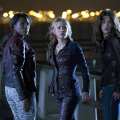 Rutina Wesley as Tara Thornton, Anna Paquin as Sookie Stackhouse and Lucy Griffiths as Nora Gainsborough in ‘True Blood’ Season 6