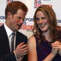 Prince Harry chats with Missy Franklin at a reception at the Sanctuary Golf Course on May 10, 2013 in Sedalia, Colorado