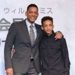 Will Smith and Jaden Smith pose for photo during the ‘After Earth’ Press Conference at the Ritz Carlton Tokyo on May 2, 2013 in Tokyo, Japan
