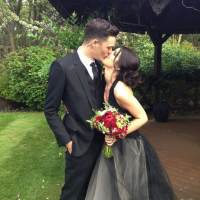 Shenae Grimes Marries Josh Beech In A Black Vera Wang Gown
