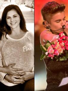 Selena Gomez with mom Mandy Teefey/Justin Bieber with mom Pattie Mallette