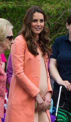 Royal baby bump alert! Catherine, Duchess of Cambridge visits Naomi House on April 29, 2103 in Winchester, England