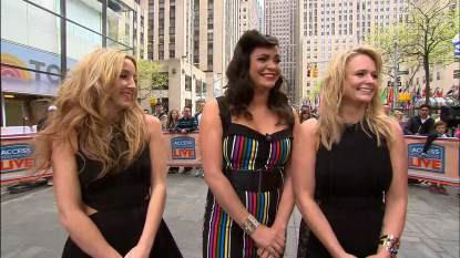 Pistol Annies — Miranda Lambert, Angaleena Presley and Ashley Monroe — stop by Access Hollywood Live on May 7, 2013