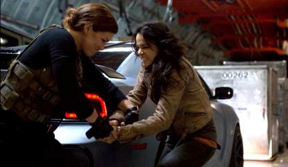 Gina Carano and Michelle Rodriguez in ‘Fast & Furious 6’