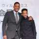 Will Smith and Jaden Smith pose for photo during the ‘After Earth’ Press Conference at the Ritz Carlton Tokyo on May 2, 2013 in Tokyo, Japan