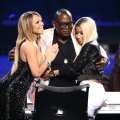 ‘American Idol’ judges Mariah Carey, Randy Jackson and Nicki Minaj are seen onstage during ‘American Idol’ 2013 Finale Results Show at Nokia Theatre L.A. Live on May 16, 2013 in Los Angeles