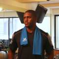 Reggie Bush shows off MISSION Athletecare’s new line of EnduraCool Instant Cooling Towels