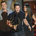 Seth MacFarlane, Mark Wahlberg and Mila Kunis speak onstage at Spike TV’s 6th Annual ‘Guys Choice’ Awards at Sony Studios on June 2, 2012