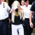 Amanda Bynes departs Manhattan Central Booking after being arrested on May 23 2013 for alleged charges of reckless endangerment, tampering with evidence and criminal possession of marijuana at Manhattan Criminal Court on May 24, 2013 in New York City