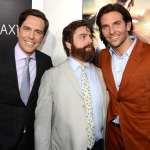 Ed Helms, Zach Galifianakis, and Bradley Cooper arrive at the premiere of Warner Bros. Pictures’ ‘Hangover Part 3’ on May 20, 2013 in Westwood, Calif.