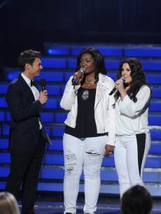 Candice Glover and Kree Harrison at the ‘American Idol’ Season 12 Grand Finale at the Nokia Theater L.A. Live, May 16, 2013