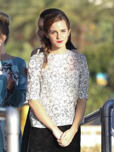 Emma Watson is sighted on the ‘Le Grand Journal’ TV show set during the 66th annual Cannes Film Festival on May 17, 2013 in Cannes, France