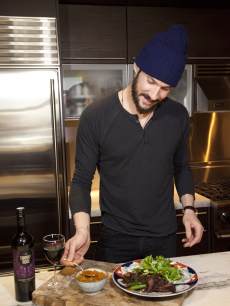 Chef Sam Talbot cooks his hanger steak