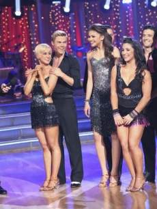 The four couples get ready to compete in the cha cha cha round on the ‘Dancing’ finals, May 20, 2013