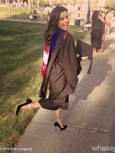 Eva Longoria seen earning her Master’s Degree in Chicano Studies at Cal State University Northridge on May 22, 2013