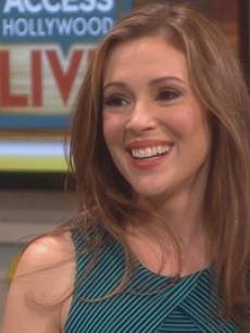 Alyssa Milano visits Access Hollywood Live, May 2013