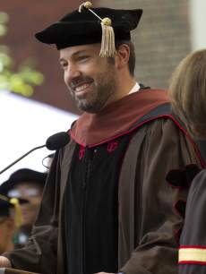 Ben Affleck receives an honorary Doctor of Fine Arts degree from Brown University at the 245th Commencement ceremony on May 26, 2013 in Providence, Rhode Island
