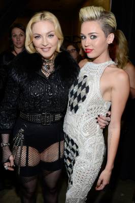 Madonna and Miley Cyrus attend the 2013 Billboard Music Awards at the MGM Grand Garden Arena on May 19, 2013 in Las Vegas